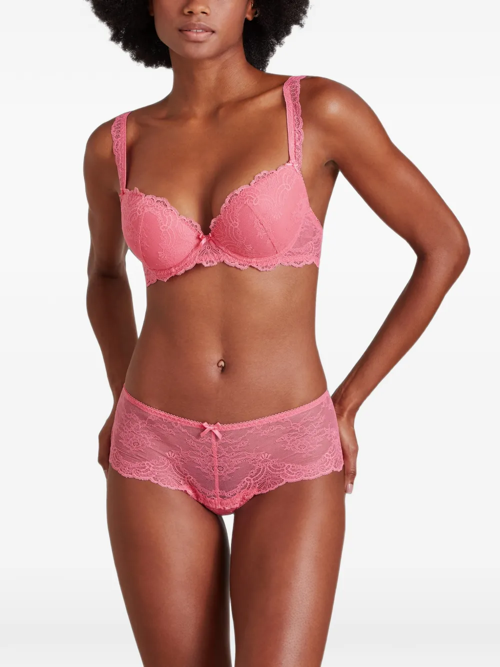 Aubade Danse des Sens slip met bloemenkant Roze