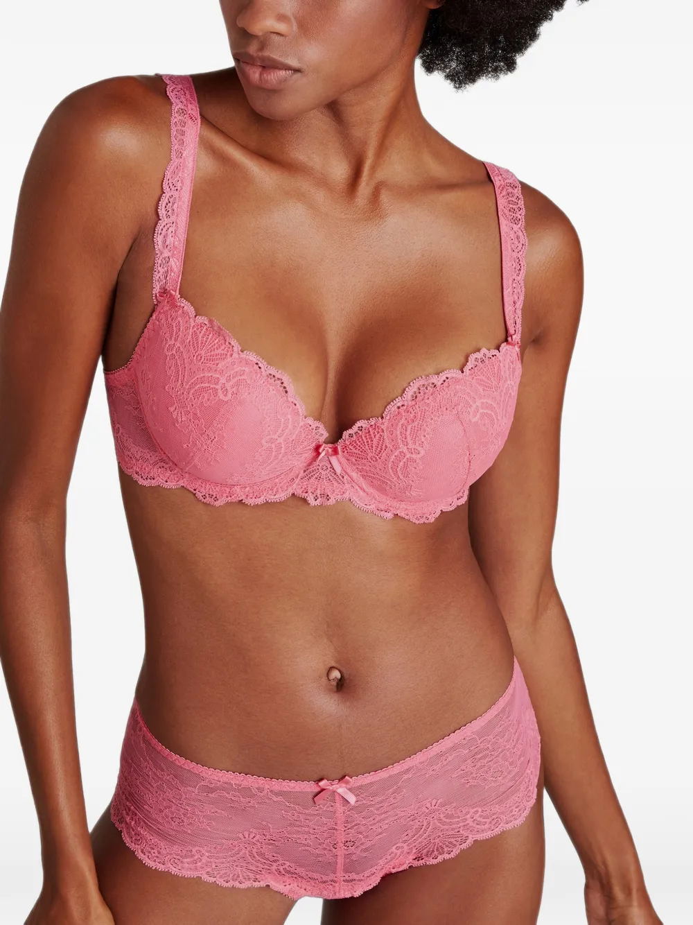 Aubade Danse des Sens slip met bloemenkant Roze