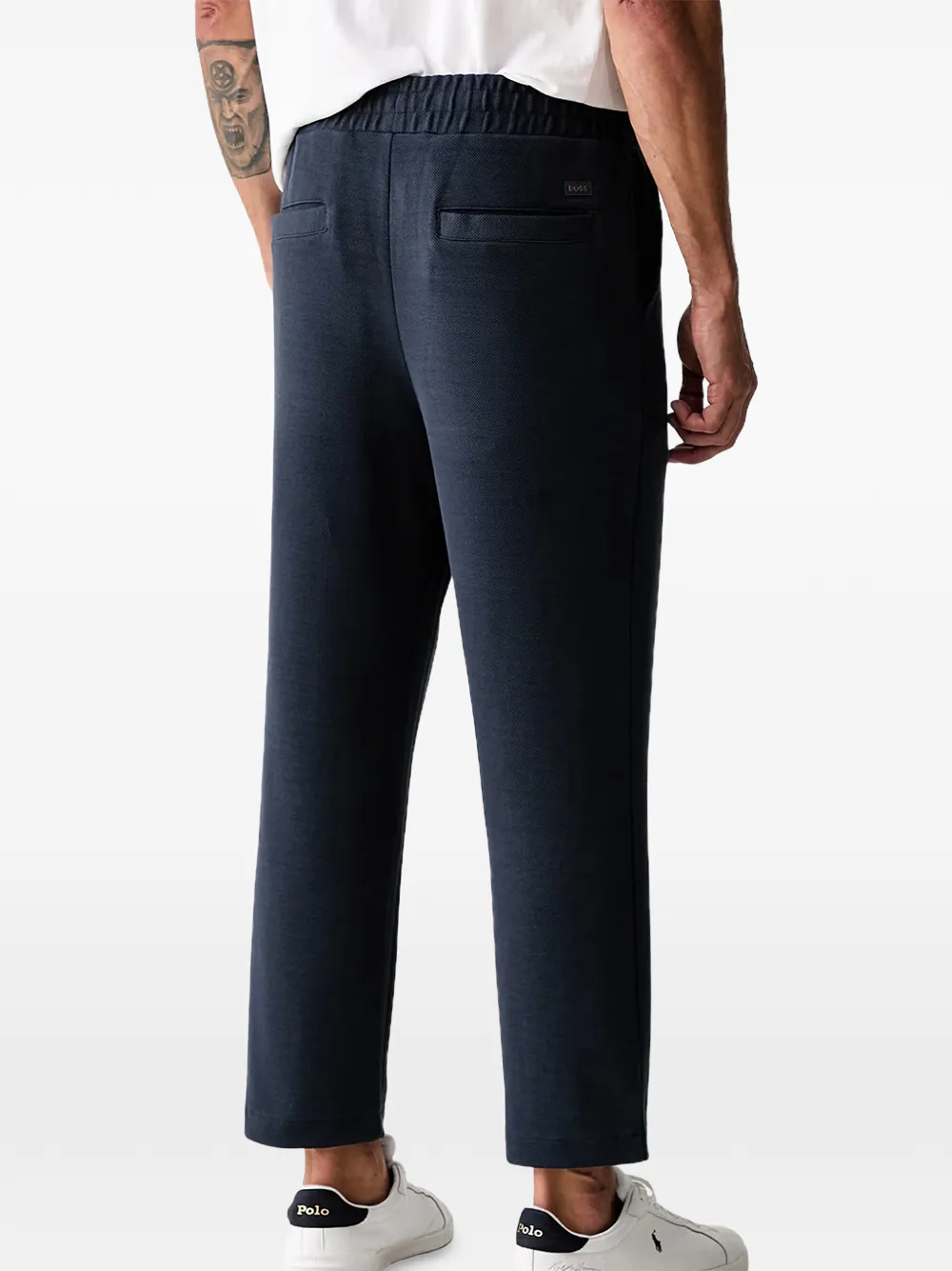 BOSS Trainingsbroek met elastische taille Blauw