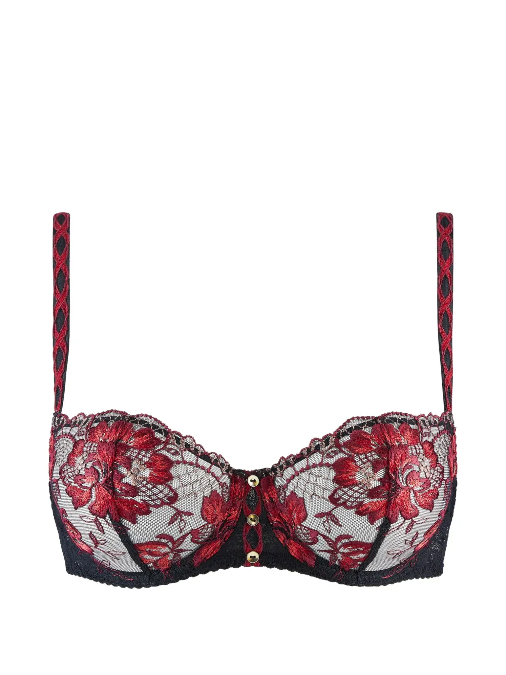 Aubade Reggiseno Mélodie d'Eté con ricamo a fiori - Nero