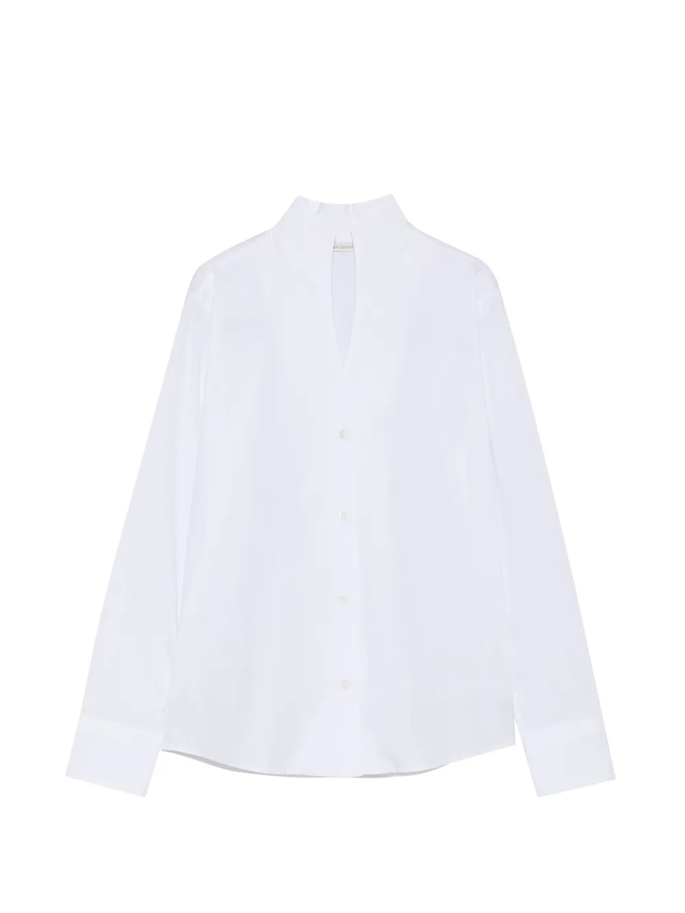 ARCHIVIO 67 V-neck long-sleeve shirt - Weiß