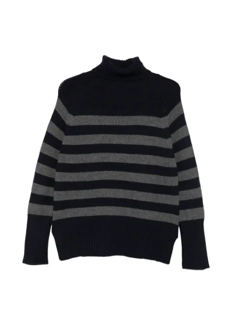 base striped roll-neck sweater