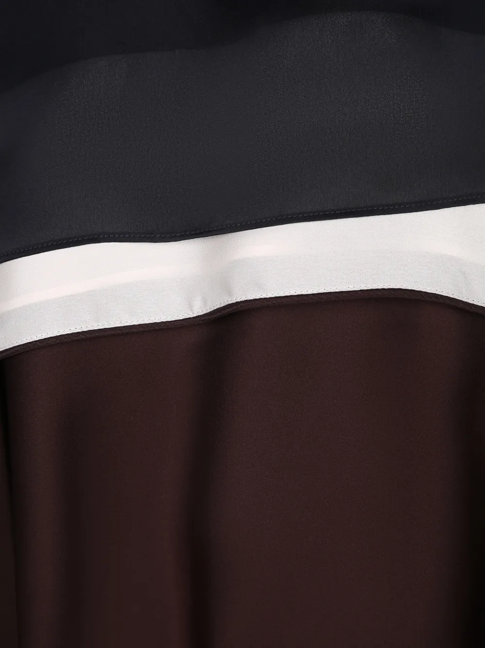 sacai Gelaagde top met colourblocking Bruin