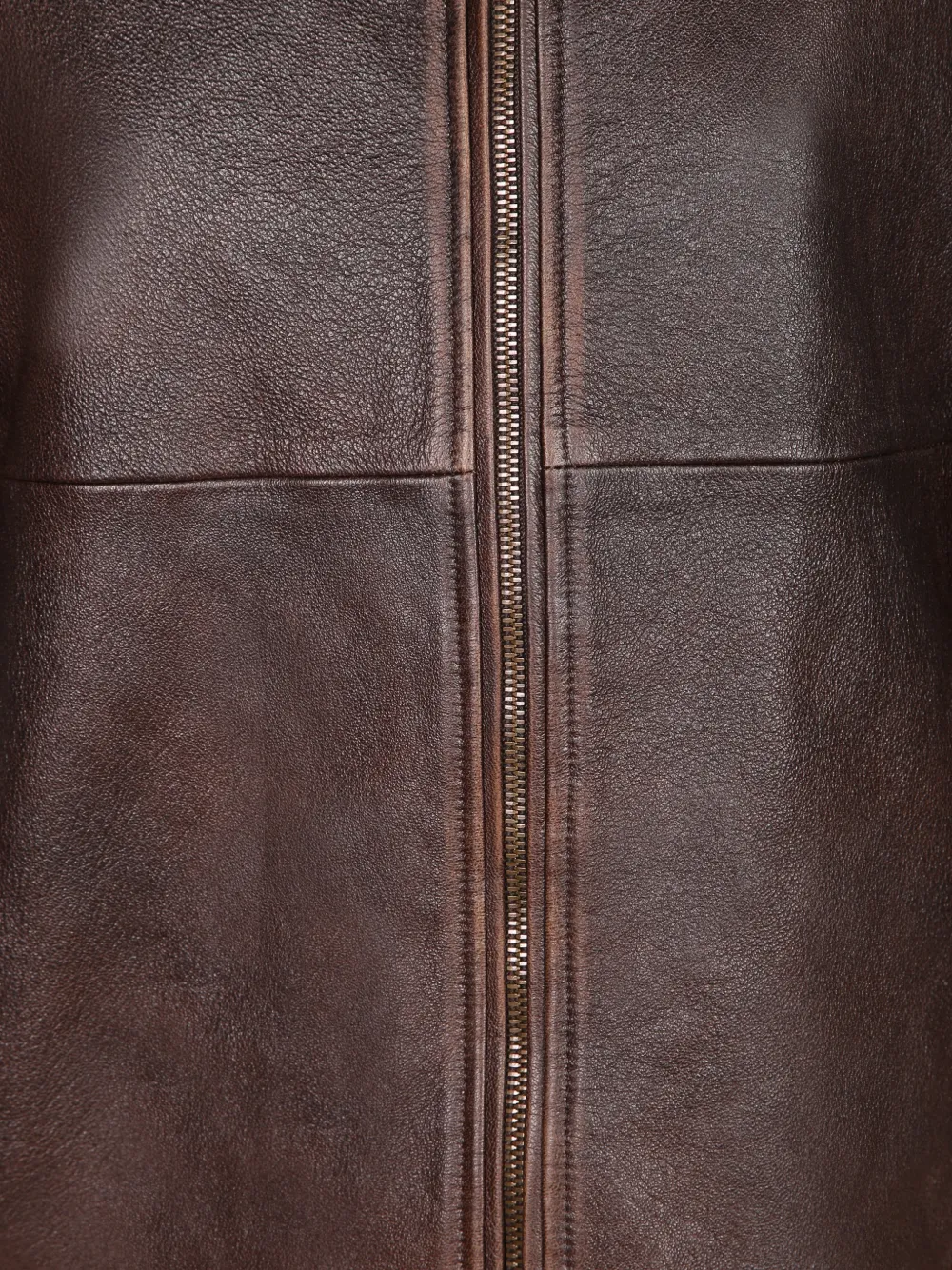 7 For All Mankind Leren cape met rits Bruin