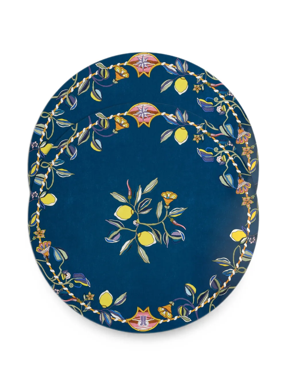 La DoubleJ lot de deux sets de table à fleurs - Bleu