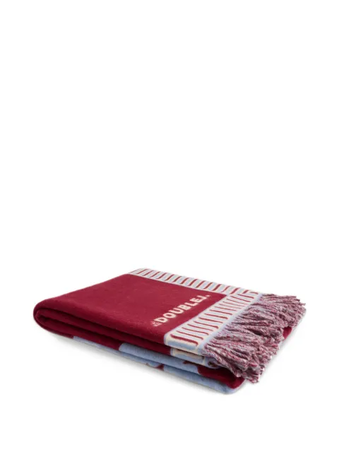 La DoubleJ fringed blanket