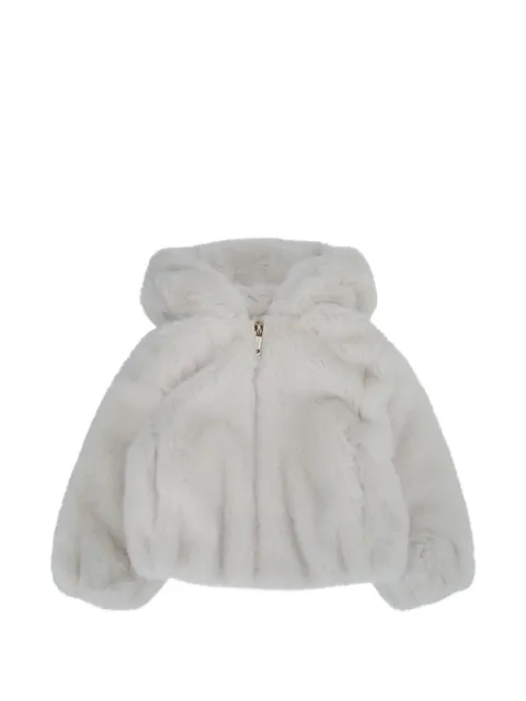 TWINSET Kids faux-fur hooded jacket