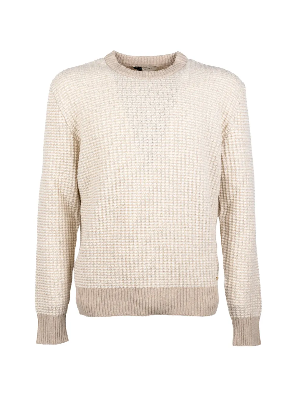 BROOKSFIELD waffle-knit crew-neck sweater