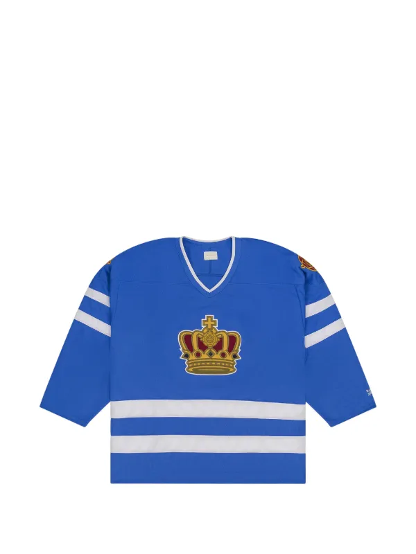 Aimé Leon Dore Crown-patch Striped Hockey Jersey in Blue