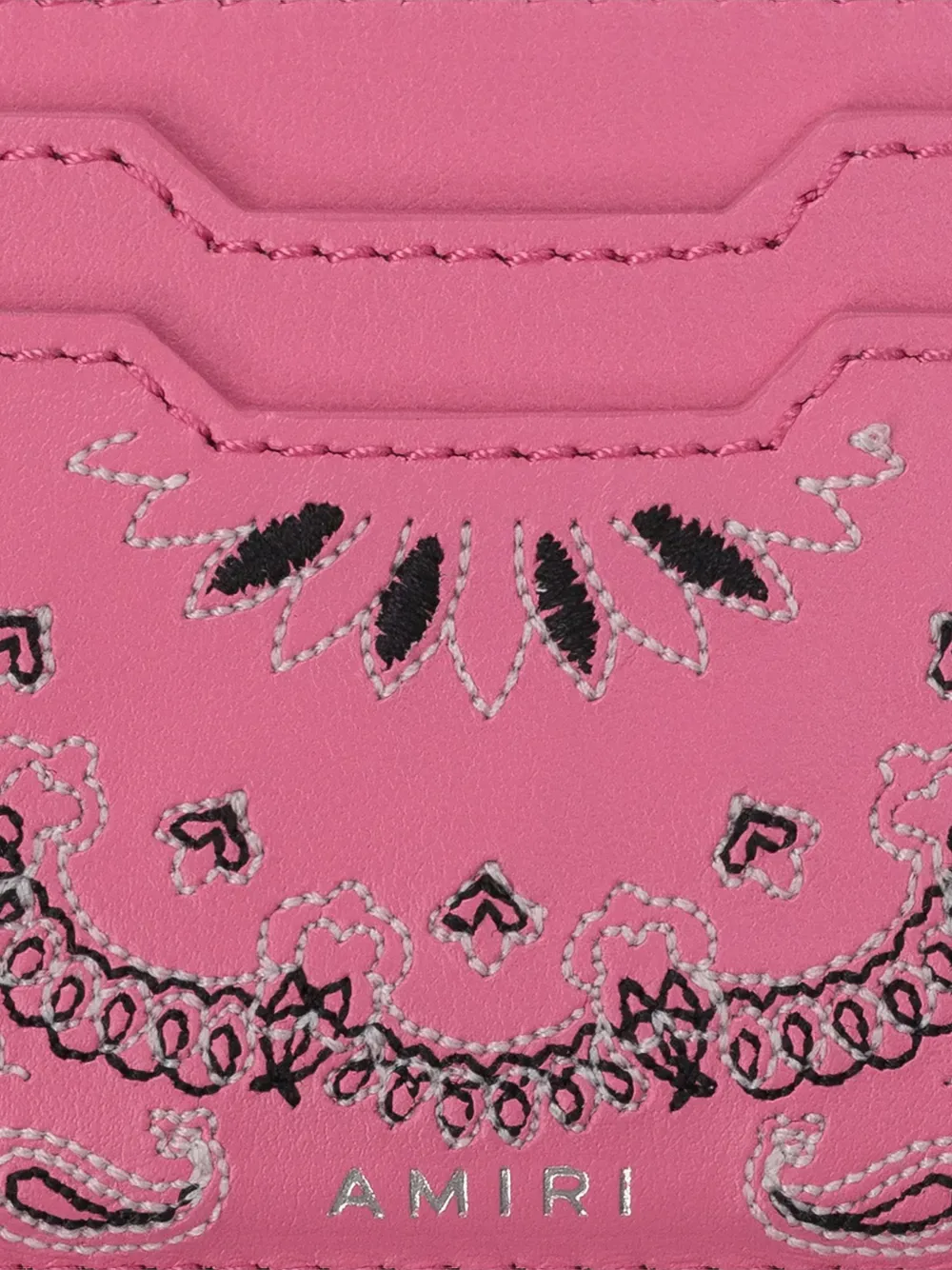 AMIRI Pasjeshouder met Bandana-borduurwerk Roze