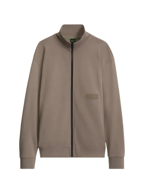 BOSS sweat zippé à patch logo