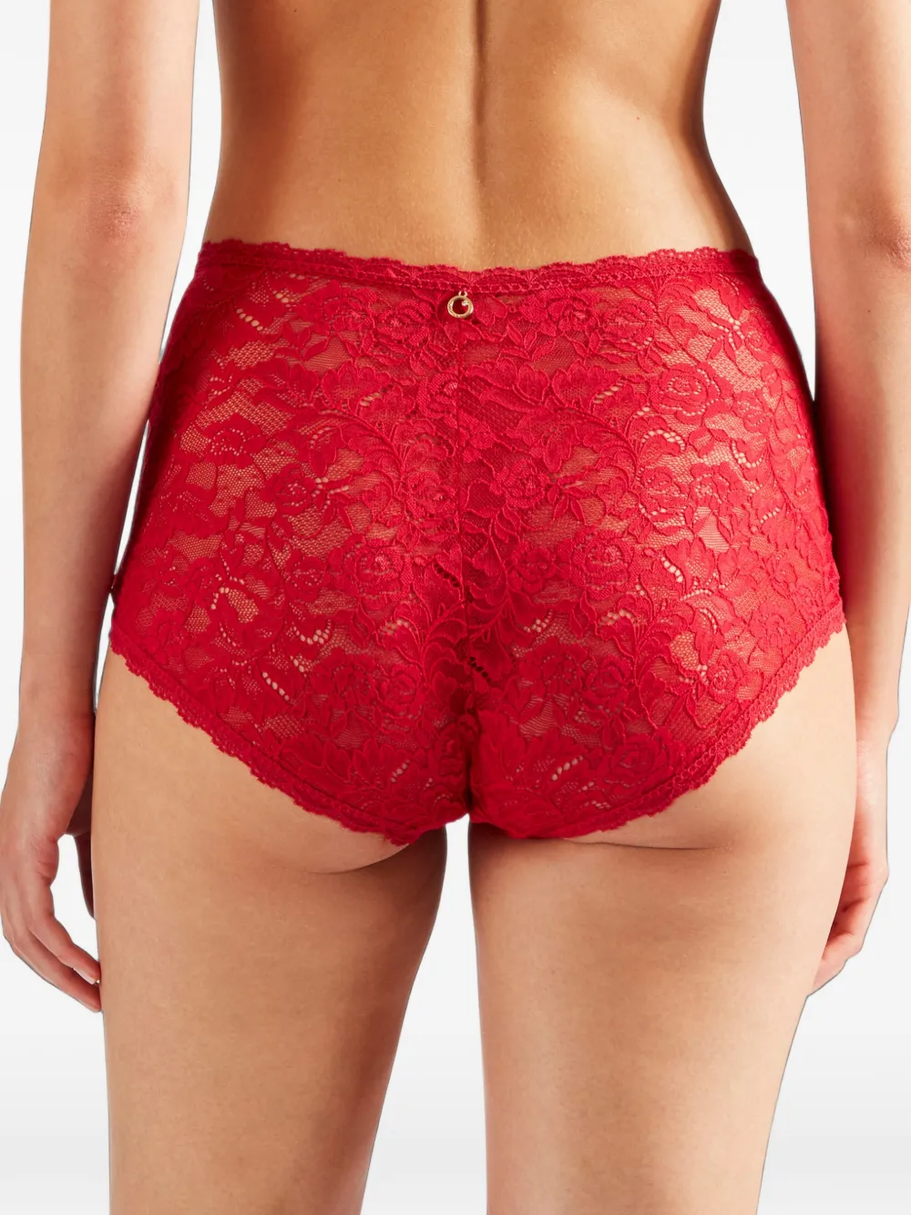 Aubade Rosessence slip met kanten jacquard Rood
