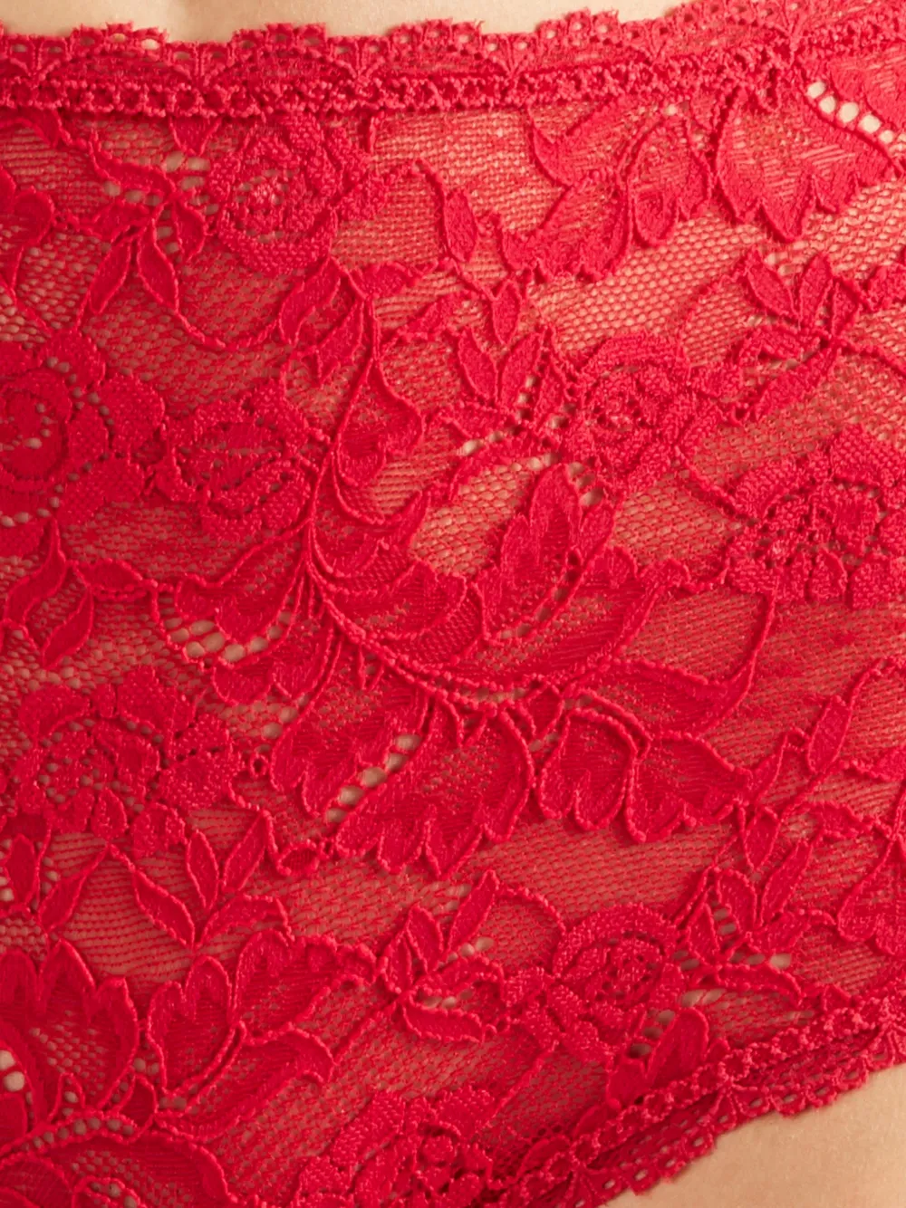 Aubade Rosessence slip met kanten jacquard Rood