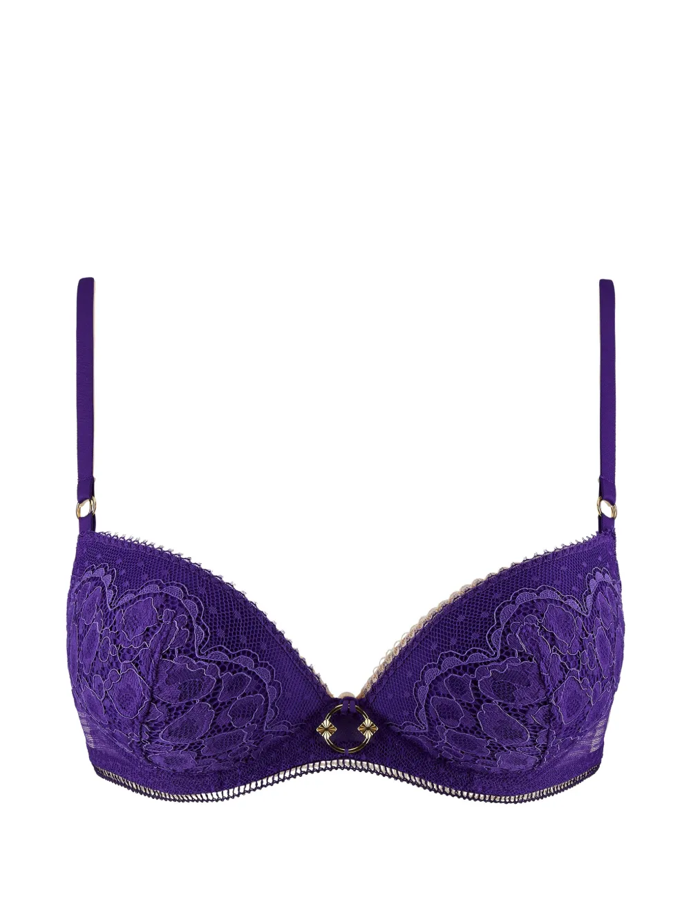 Aubade Illusion Fauve lace-embroidered bra