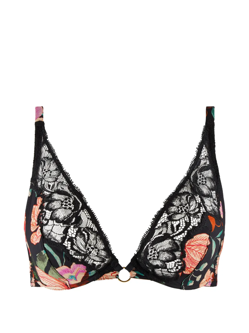 Aubade Sweetfolk floral-print lace-trim bra