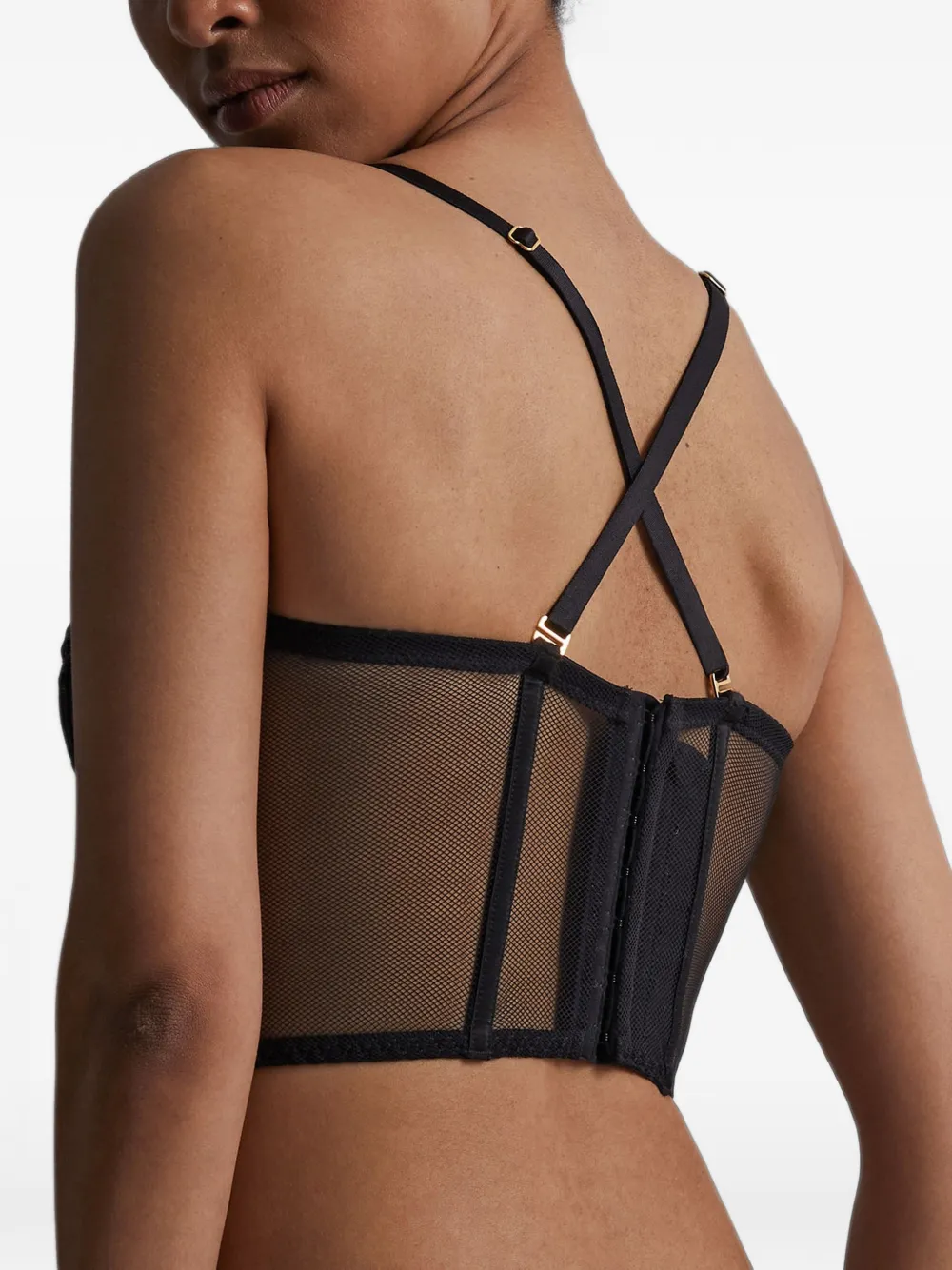 Aubade Bustier met geborduurd detail Zwart