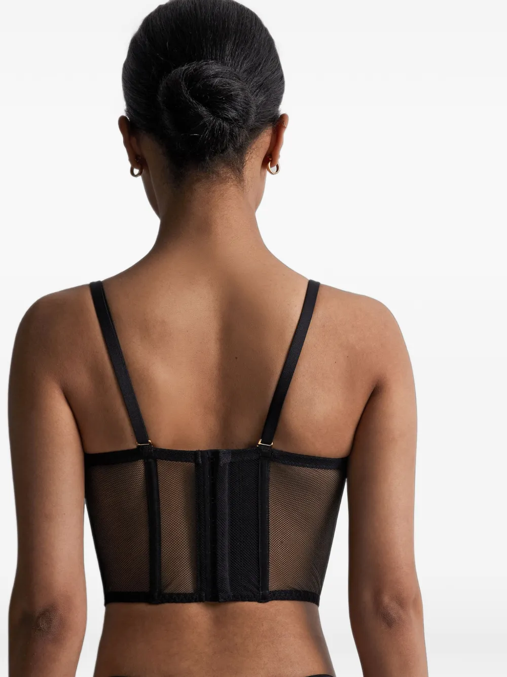 Aubade Bustier met geborduurd detail Zwart