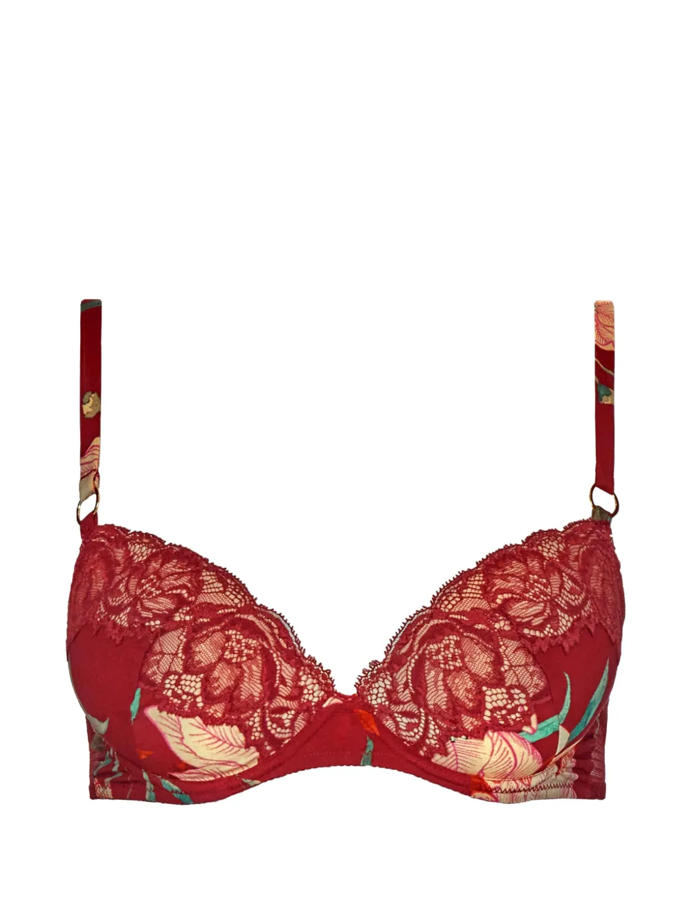 Aubade Sweet Folk lace-trim floral-print bra