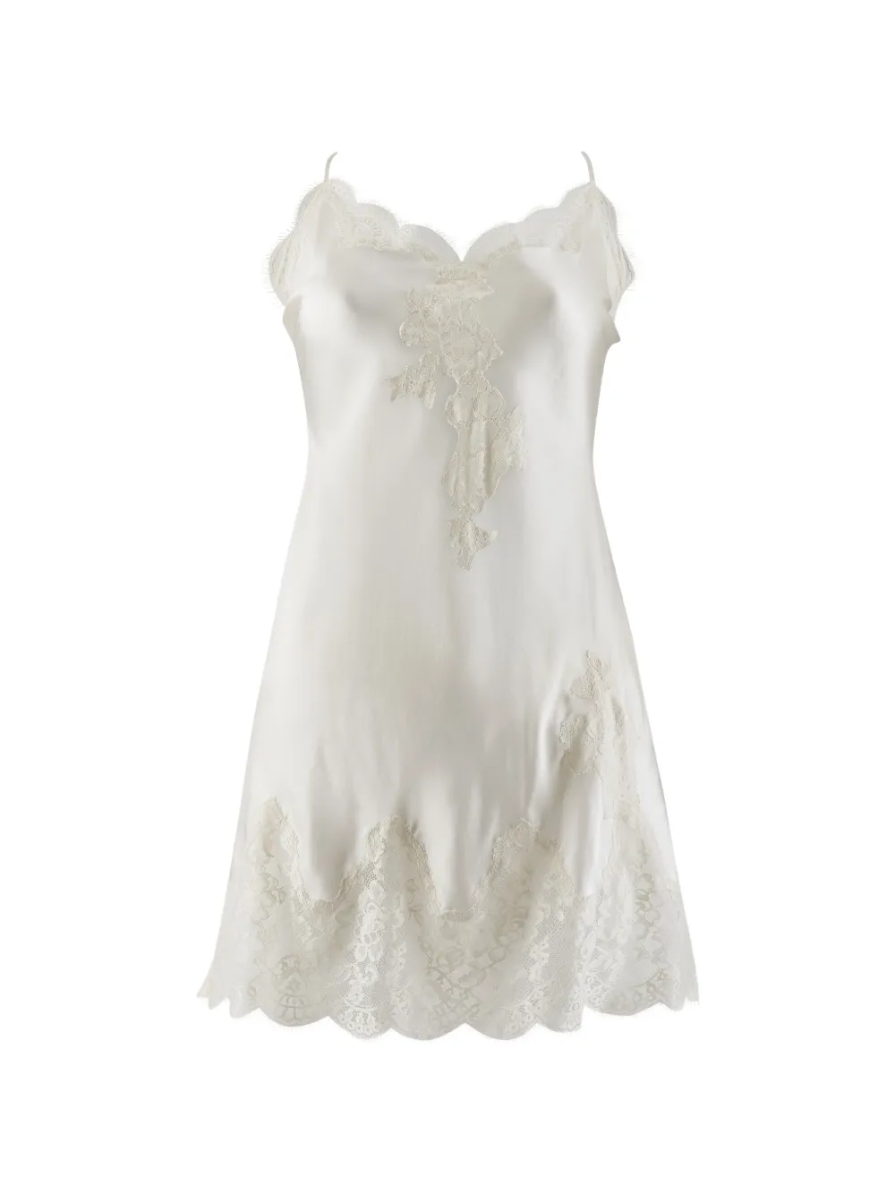 Aubade nuisette Toi Mon Amour bordée de dentelle - Blanc Aubade nuisette Toi Mon Amour bordée de dentelle - Blanc