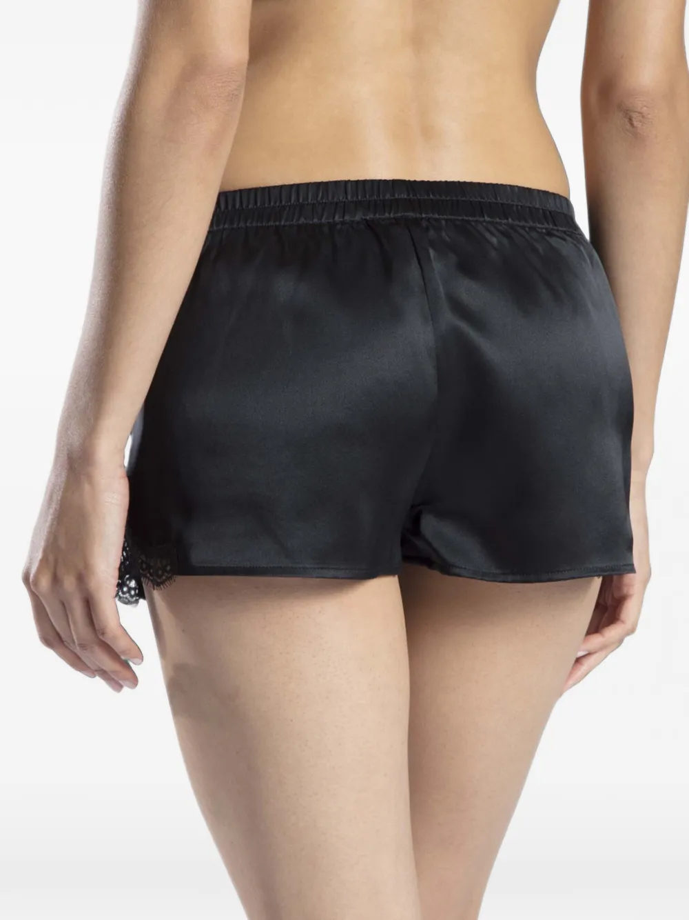 Aubade Toi mon Amour pyjamabroek met kanten afwerking Zwart