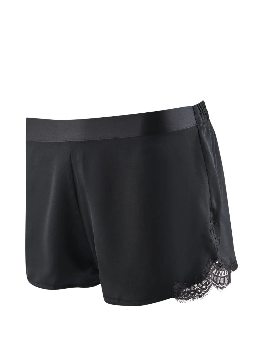 Aubade bas de pyjama Toi mon Amour bordé de dentelle - Noir