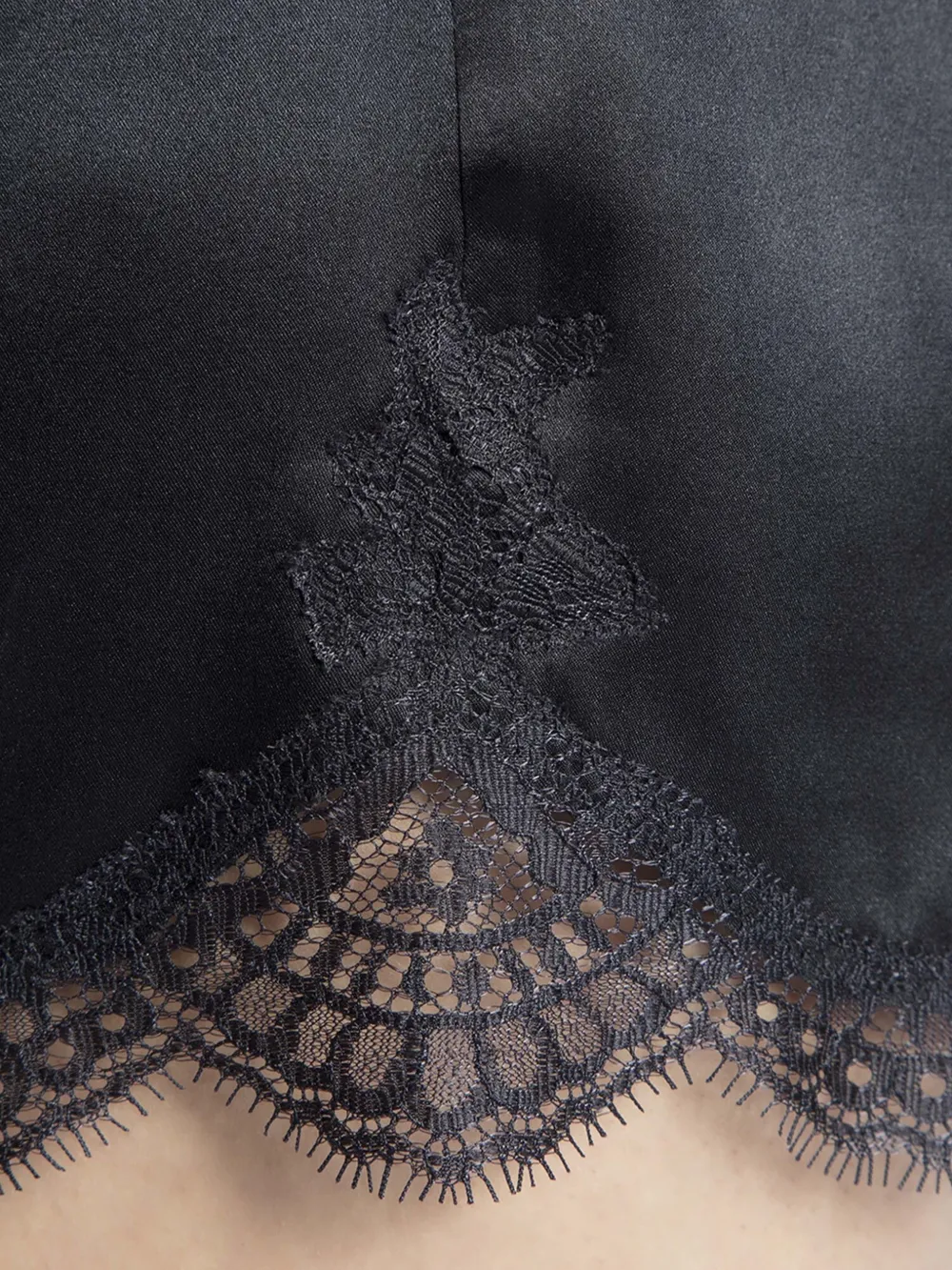 Aubade Toi mon Amour pyjamabroek met kanten afwerking Zwart
