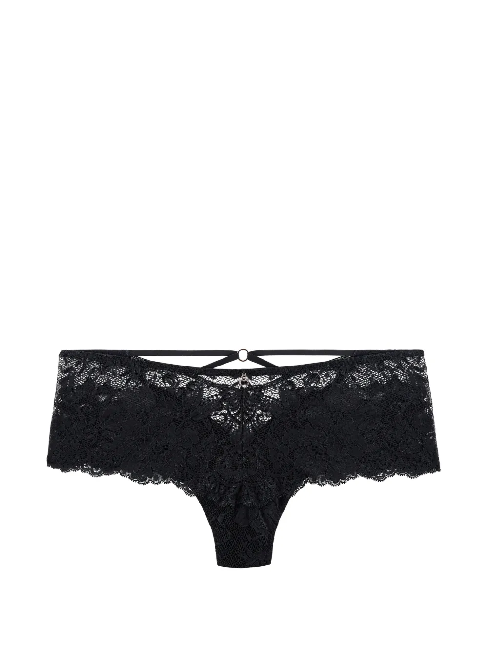 Aubade Night Bird Slip mit Spitzenstickerei - Schwarz