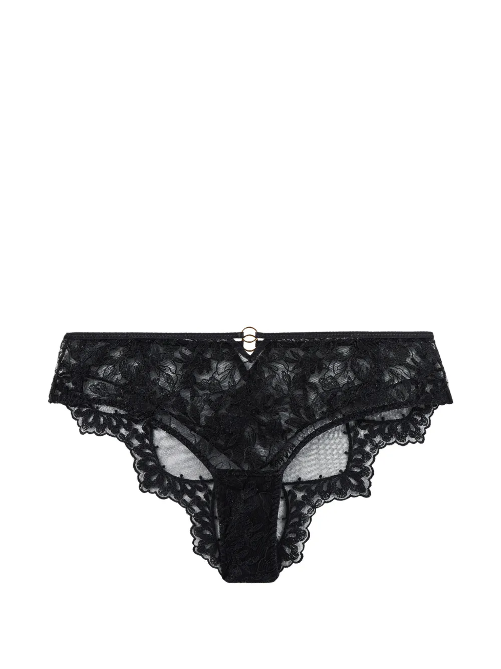 Aubade Slip After Midnight con ricamo a fiori - Nero