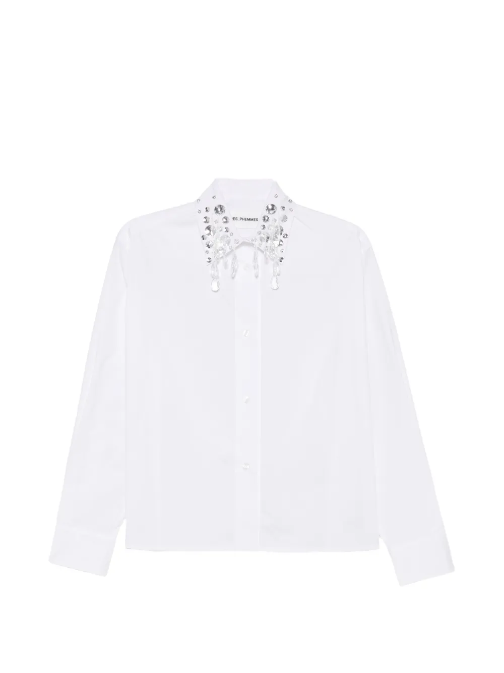 Des_phemmes Crystal-embellished Shirt In White