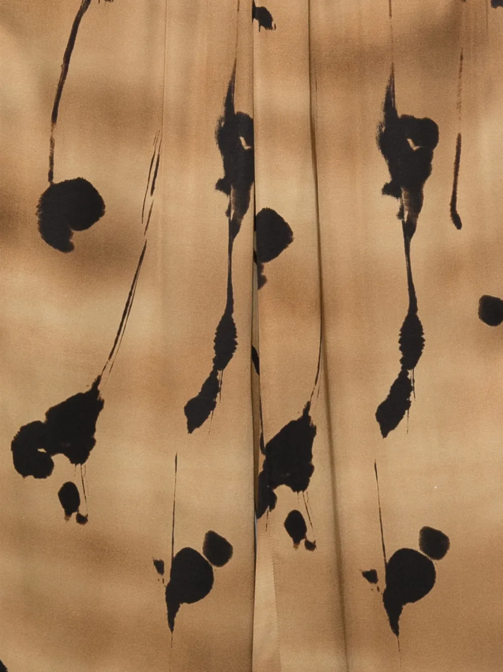 Gentry Portofino Palazzobroek met elastische taille en abstracte print Beige