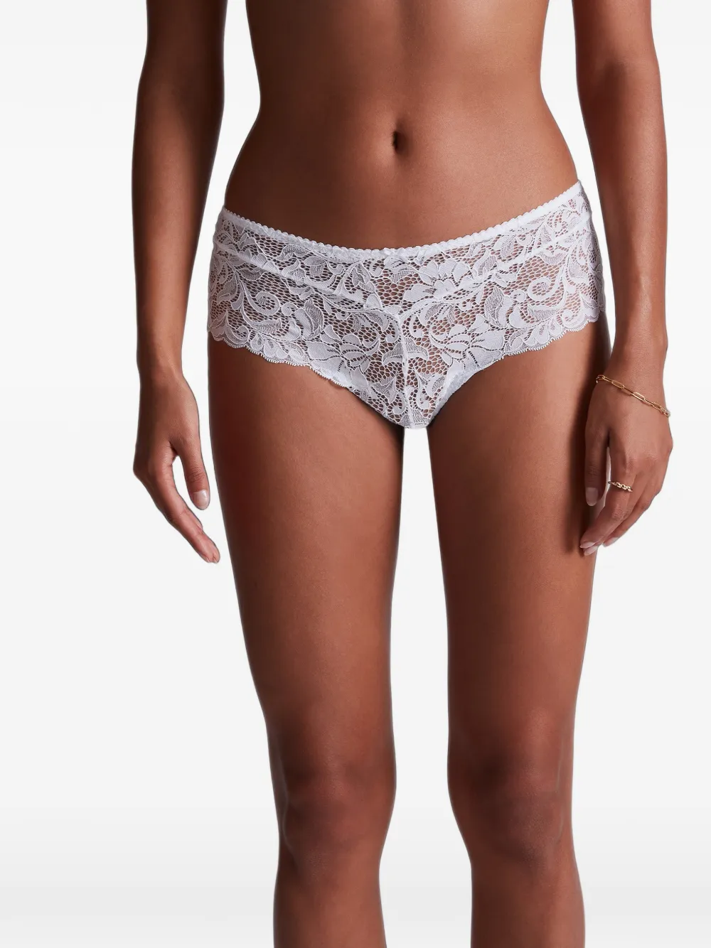 Aubade Mon Bijou Cheeky slip met kant Wit