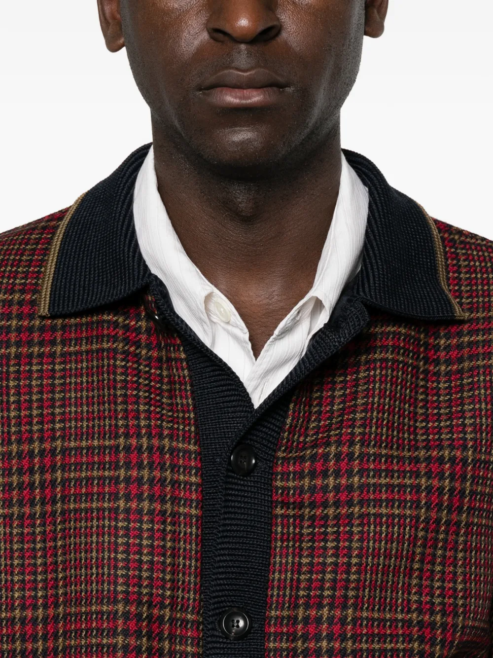 Emporio Armani Geruit shirtjack Rood