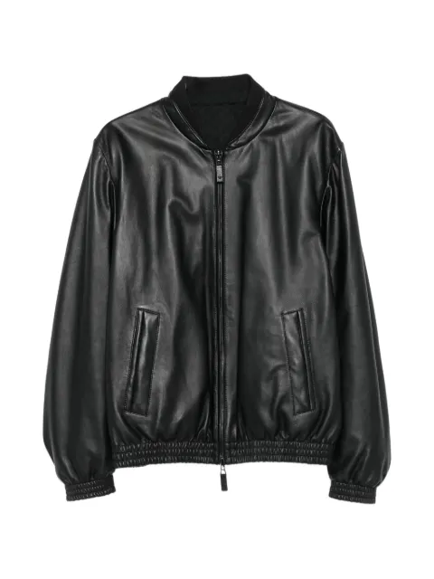 Emporio Armani zip-up leather jacket