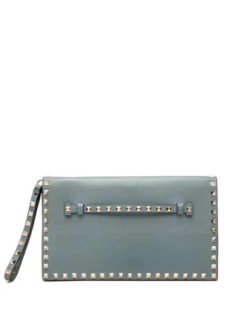 Valentino Garavani Pre-Owned 2000-2017 Leather Rockstud Flap clutch bag