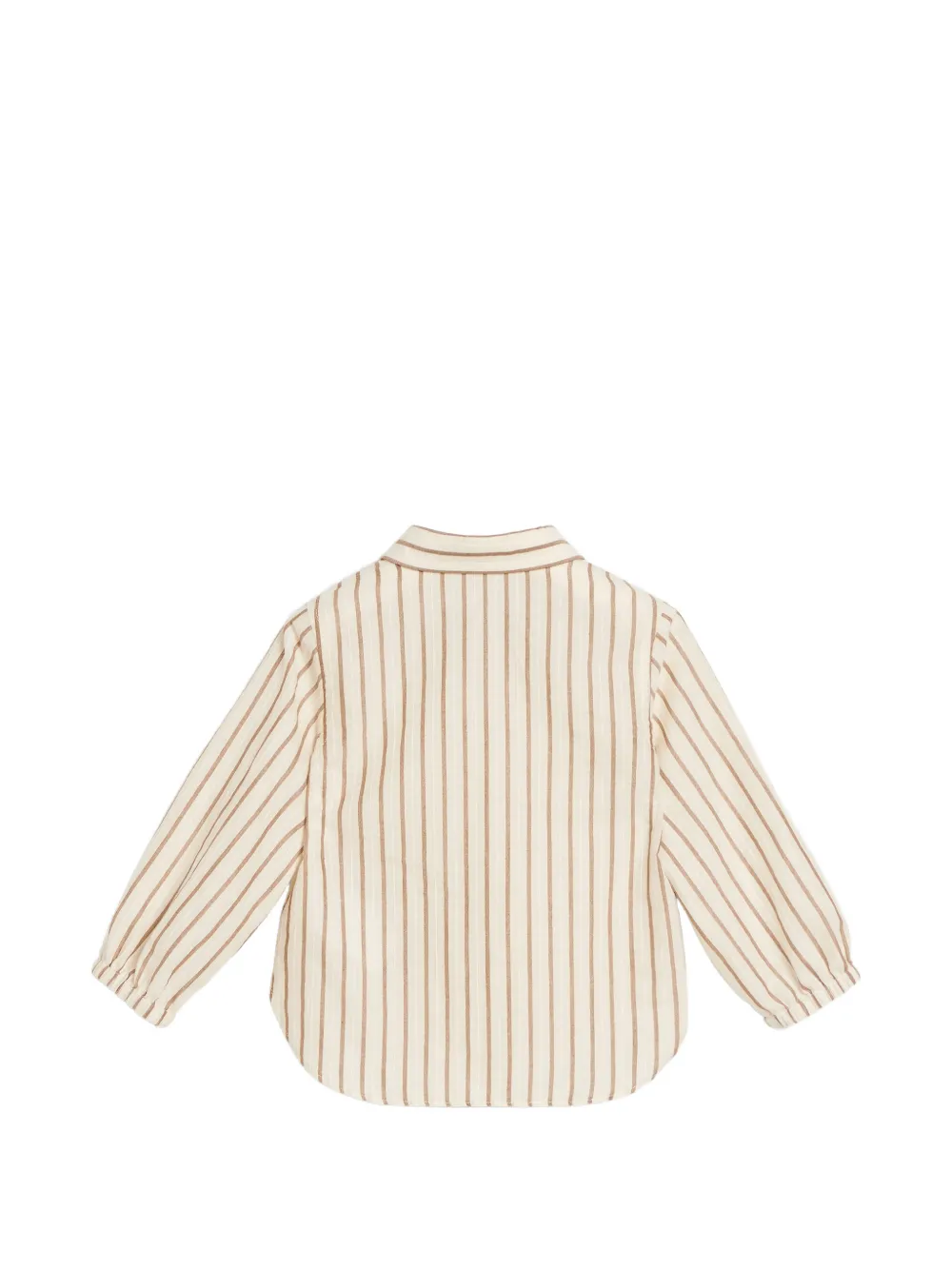 Brunello Cucinelli Kids striped Bernie shirt Beige