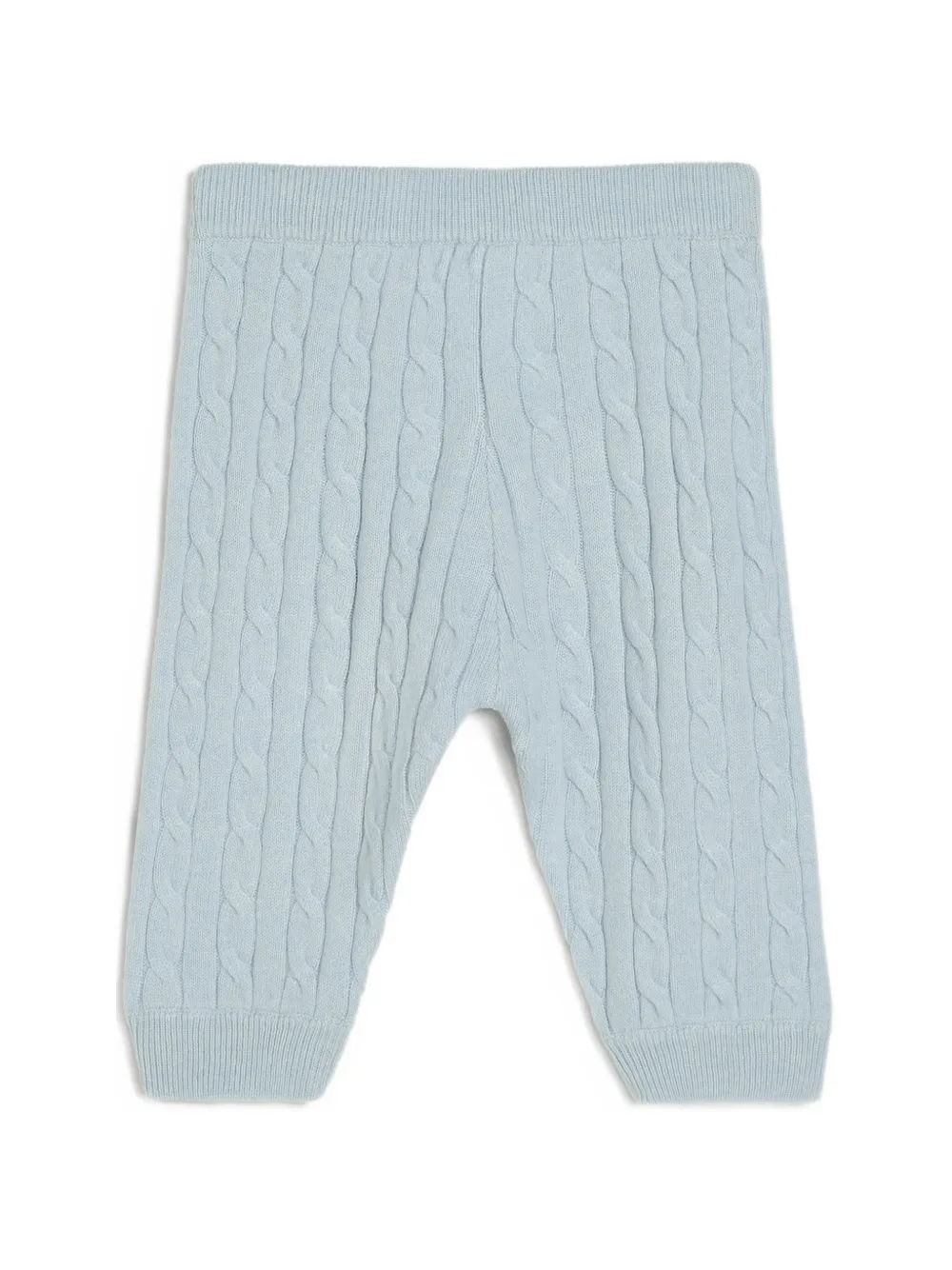 Brunello Cucinelli Kids Bernie cable-knit cashmere trousers Blauw