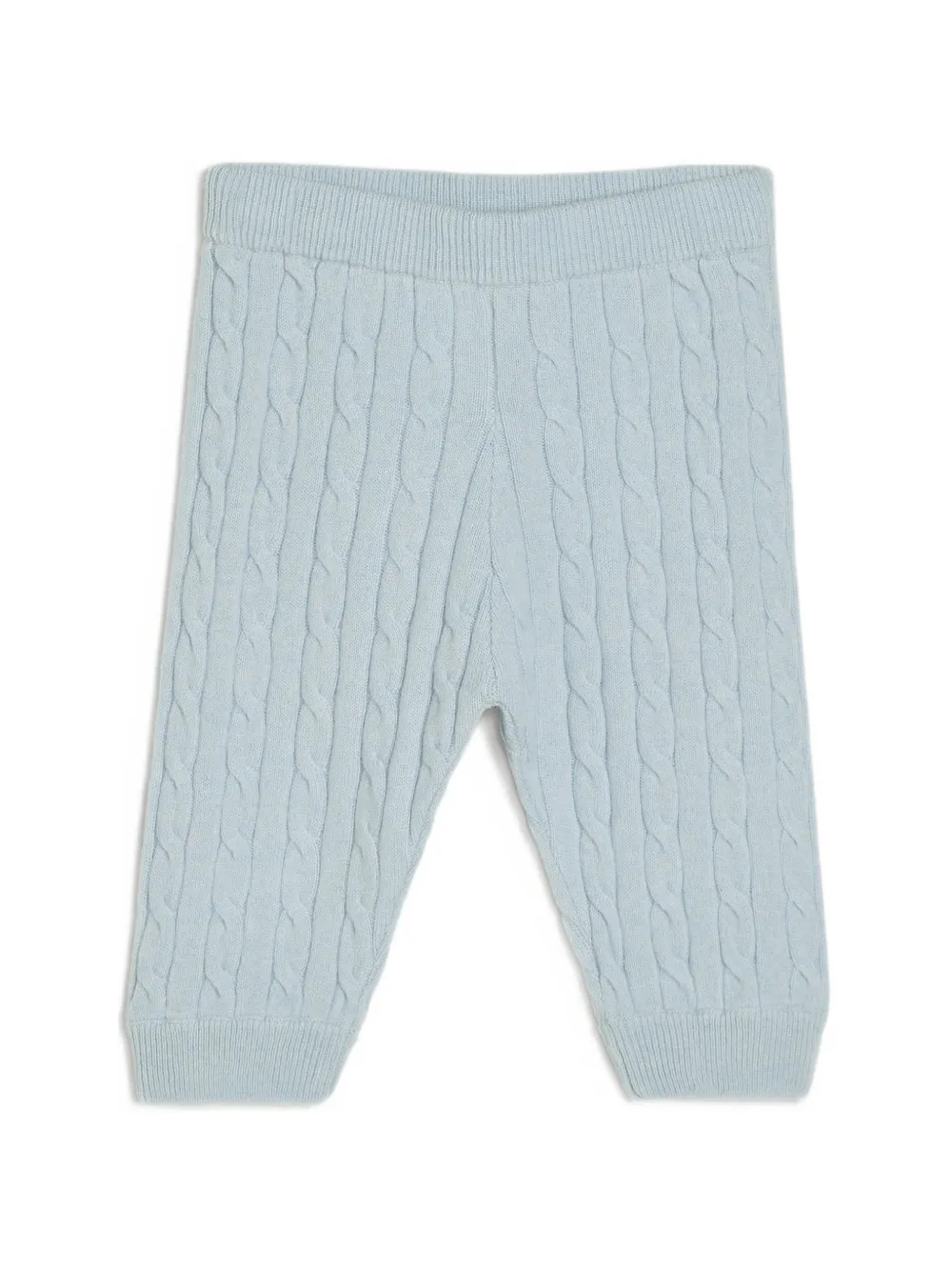 Brunello Cucinelli Kids Bernie cable-knit cashmere trousers - Blau