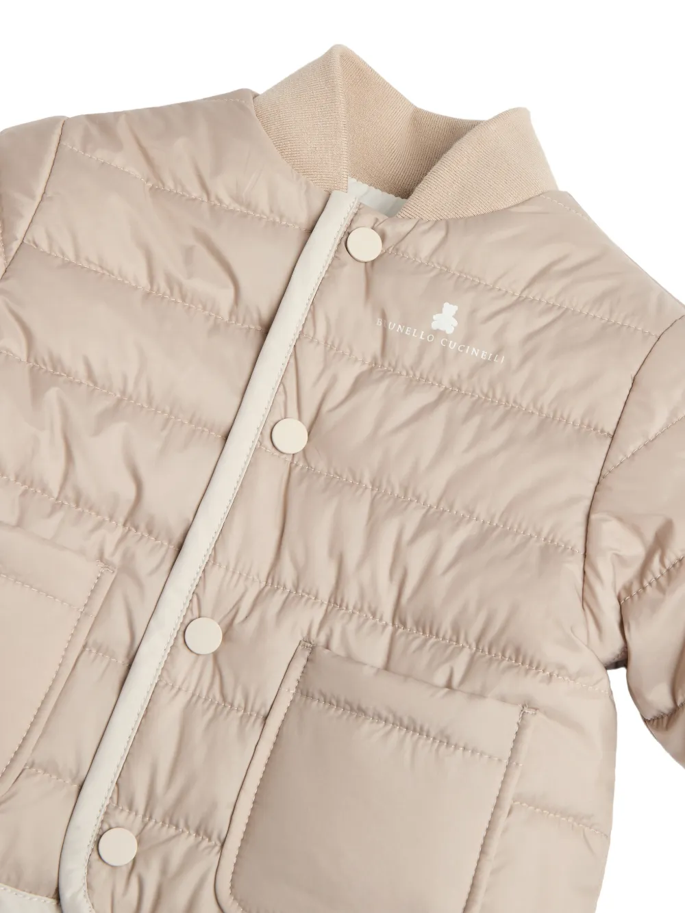 Brunello Cucinelli Kids Baby Bernie padded jacket Beige