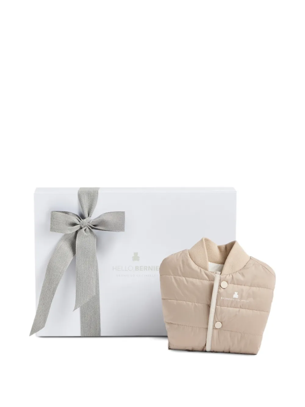 Brunello Cucinelli Kids Baby Bernie padded jacket Beige