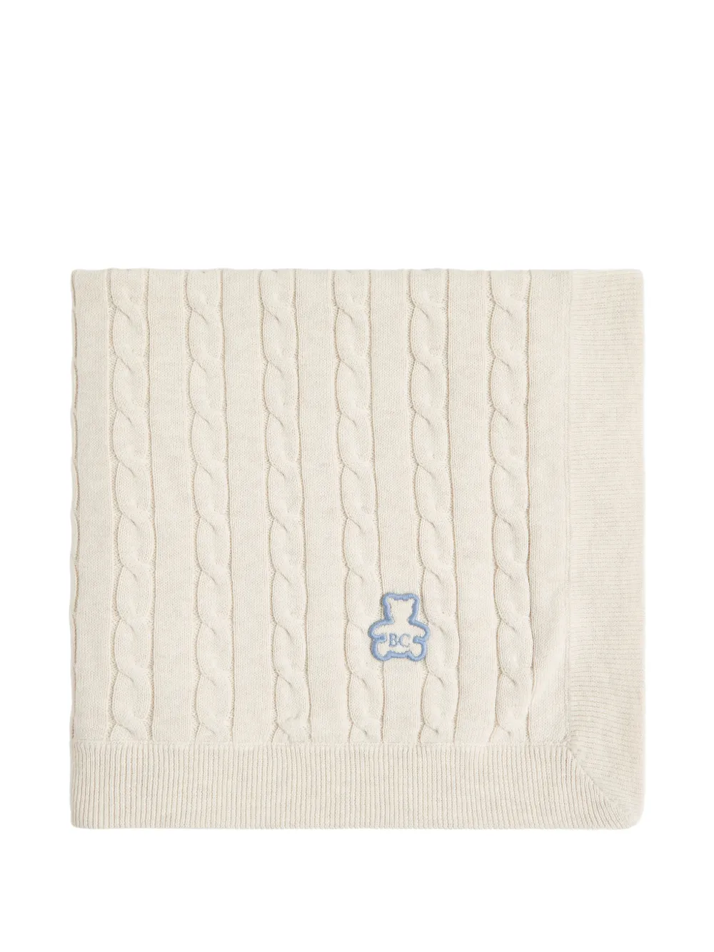 Brunello Cucinelli Kids Coperta Baby Bernie in maglia a trecce - Toni neutri