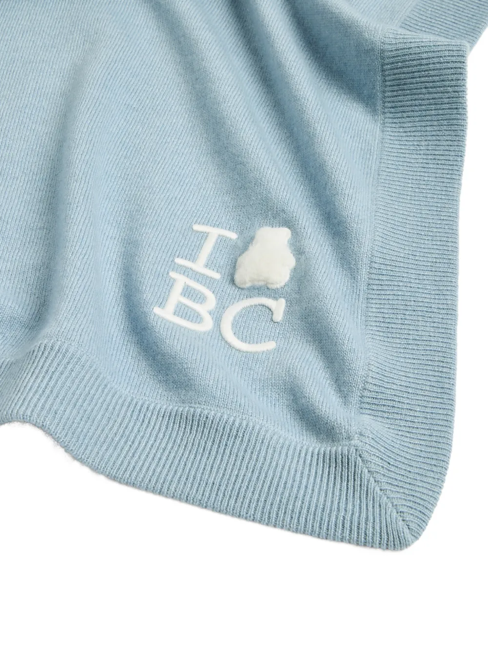 Brunello Cucinelli Kids Bernie kasjmier deken met geborduurd logo Blauw
