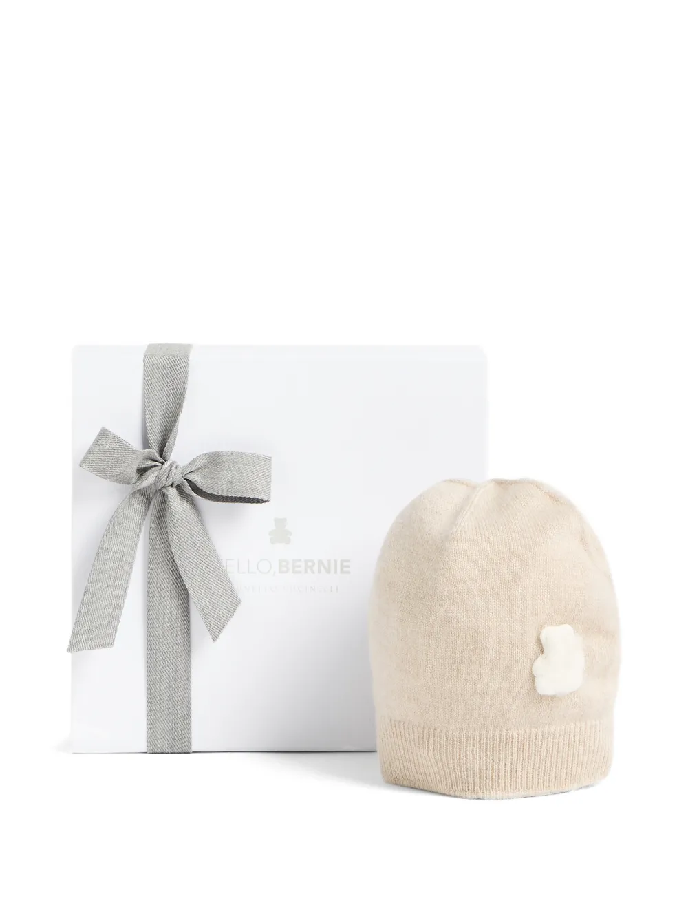 Brunello Cucinelli Kids Baby Bernie cashmere beanie Beige