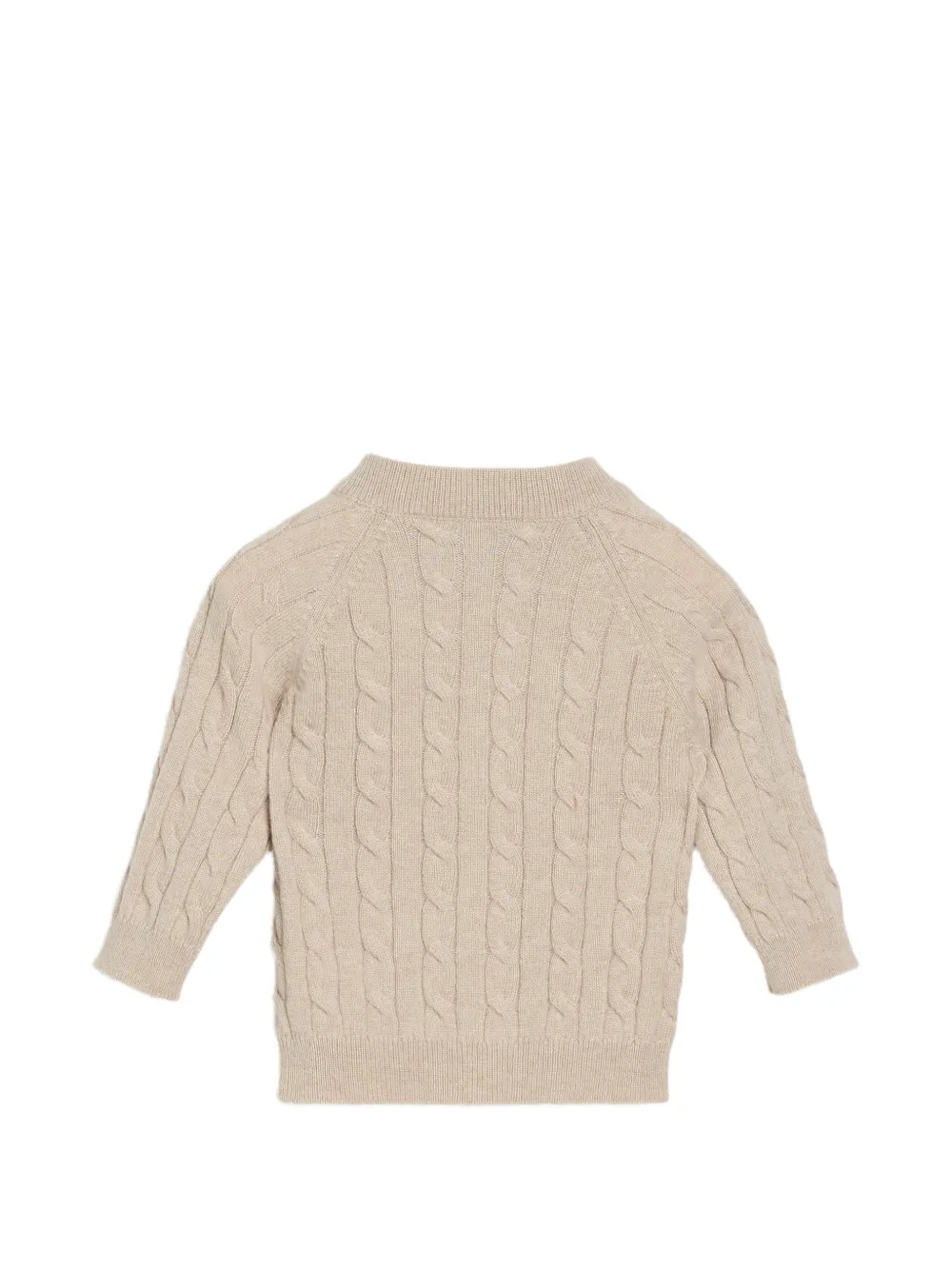 Brunello Cucinelli Kids Bernie cable-knit sweater Beige
