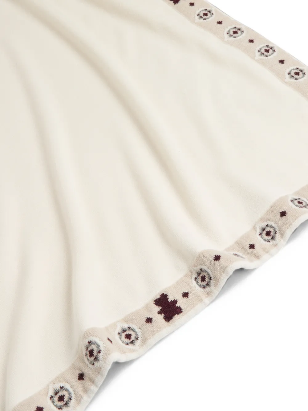 Brunello Cucinelli Kids Baby Bernie intarsia-knit blanket Beige