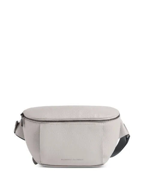 Brunello Cucinelli Kids grained-leather Baby Bernie belt bag