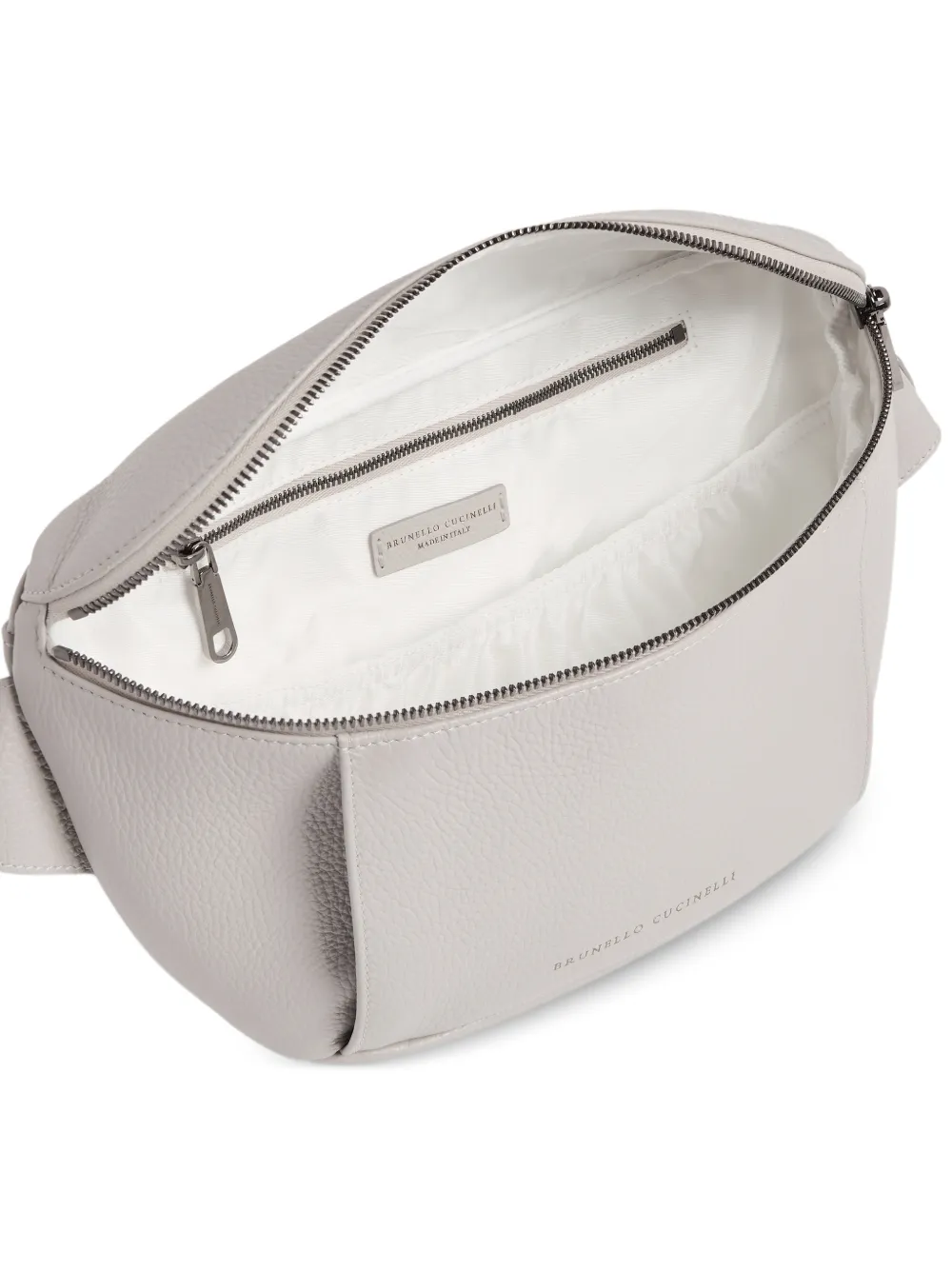 Brunello Cucinelli Kids grained-leather Baby Bernie belt bag Beige