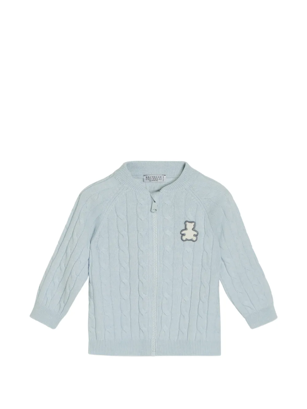Brunello Cucinelli Kids Bernie cable-knit sweater - Blau