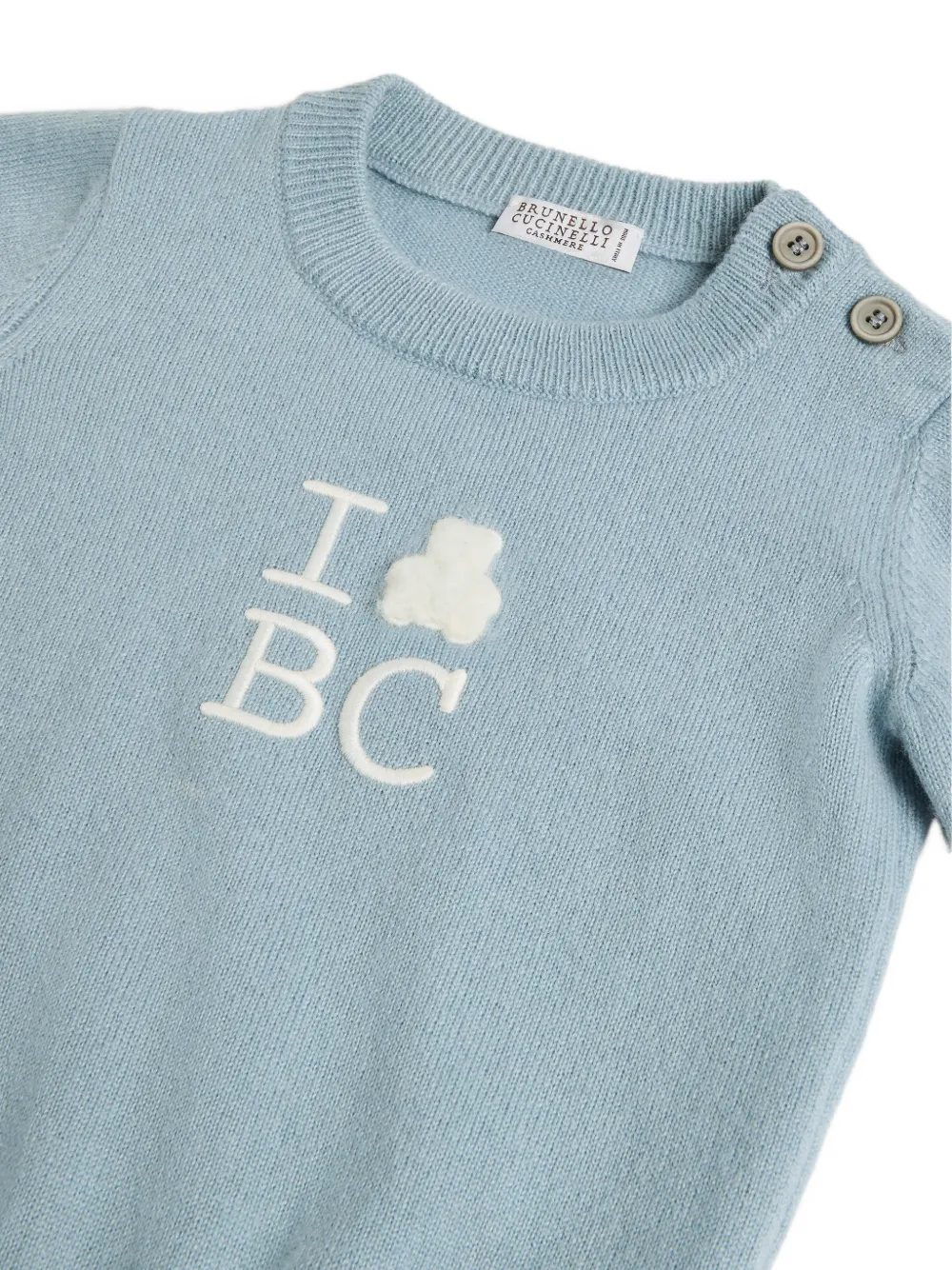 Brunello Cucinelli Kids Bernie cashmere sweater Blauw