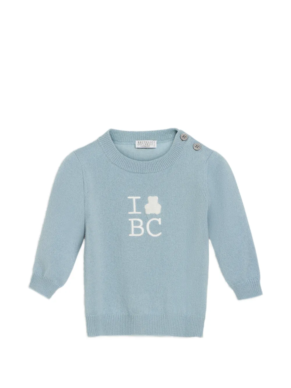 Brunello Cucinelli Kids Bernie cashmere sweater Blauw