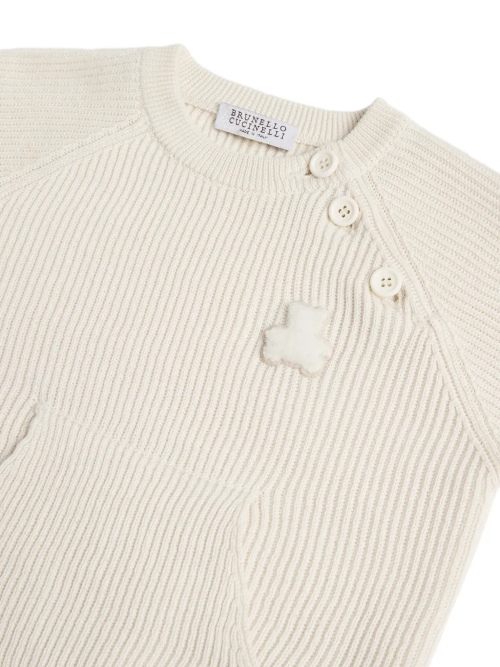 Brunello Cucinelli Kids English-rib Baby Bernie sweater Beige